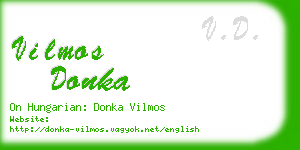 vilmos donka business card